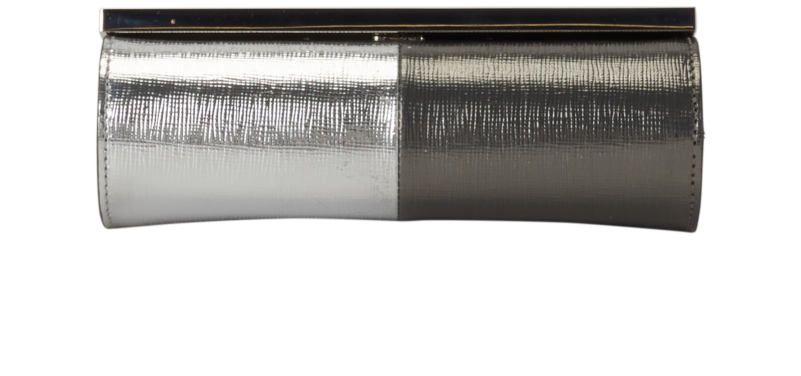 Mirror-Effect Rush Clutch, &pound;320, Handbags, Grey, Leather, Top view